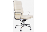 Кресло Eames  HB Soft Pad Executive Chair EA 219 кремовая кожа Premium EU Version
