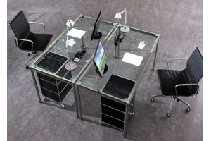 Стол SmartModule стеклянная столешница 160 cm