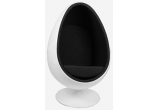 Кресло Ovalia Egg  Chair черная ткань