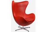 Интерьерное кресло Arne Jacobsen Style Egg Chair красная кожа premium 