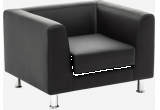 Дизайнерское кресло Eva черная кожа