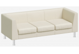 Дизайнерский диван Eva 3-местный бежевая кожа