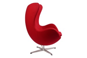 Кресло Arne Jacobsen Style Egg Chair красная шерсть