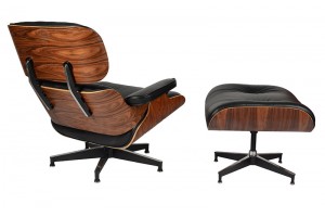 Кресло Eames  Lounge Chair & Ottoman Black Premium U.S. Version