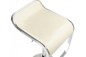 Барный стул LEM Piston Stool кремовая кожа