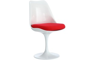 Стул Eero Saarinen  Tulip Chair красная подушка