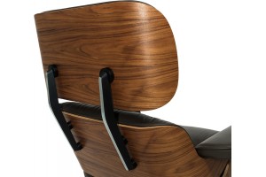 Кресло Eames  Lounge Chair & Ottoman Premium коричневая кожа 