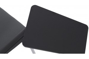 Стул на опорах Pinko-Mesh со столиком  черный/серый/хром