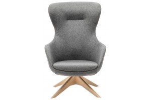 Кресло крутящееся Elegance Wood серый/матовый