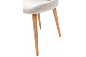 Кресло на деревянной опоре Antea серый/дуб светлый