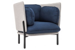 Кресло Bellagio низкая спинка серо-синее