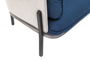 Кресло Bellagio низкая спинка серо-синее