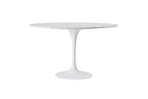 Стол Eero Saarinen Style Tulip Table белый мрамор D120