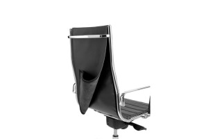 Кресло Luxy LIGHT A черное кожаное (высокая спинка)