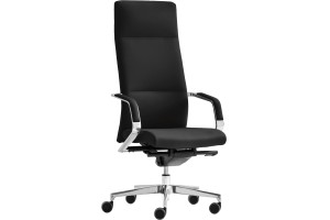Кресло для руководителя с подлокотниками Milani Celine кожа черный/металл