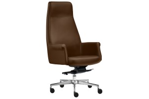 Кресло для руководителя с подлокотниками Milani Andy кожа коричневый