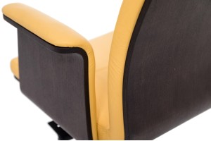 Кресло для руководителя Blitz/A Желтый/Венге/Полированный алюминий