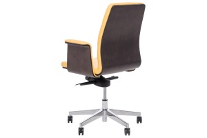 Кресло для руководителя Blitz/B Желтый/Венге/Полированный алюминий