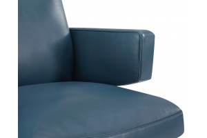 Кресло руководителя Rafael-M кожа/дерево, синий