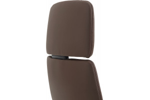 Кресло руководителя Venetto черная база/кожа, коричневый