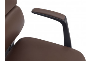 Кресло руководителя Venetto черная база/кожа, коричневый