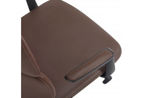 Кресло руководителя Venetto черная база/кожа, коричневый