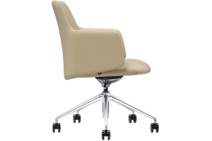 Кресло для переговорных Ivo экокожа, бежевый