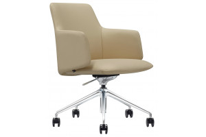 Кресло для переговорных Ivo экокожа, бежевый