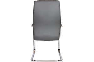 Конференц-кресло Norden Madrid CF Grey на полозьях экокожа, серый