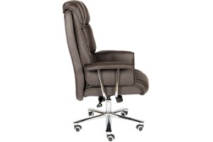 Кресло для руководителя Norden Президент экокожа, темно-коричневый/хром