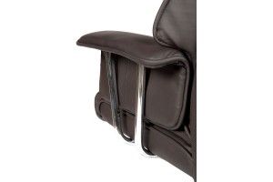 Кресло для руководителя Norden Президент экокожа, темно-коричневый/хром