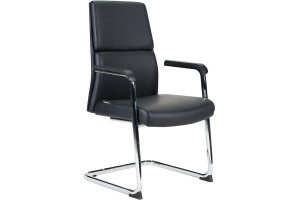 Конференц-кресло Norden Лондон CF на полозьях экокожа/серый