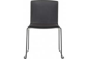 Кресло на полозьях Simple пластик/ткань, черный (минимальный заказ 10 шт.)