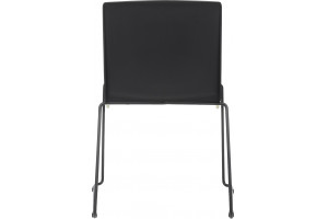 Кресло на полозьях Simple пластик/ткань, черный (минимальный заказ 10 шт.)