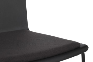 Кресло на полозьях Simple пластик/ткань, черный (минимальный заказ 10 шт.)