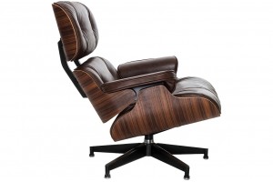 Кресло Eames  Lounge Chair & Ottoman Premium состаренная кожа
