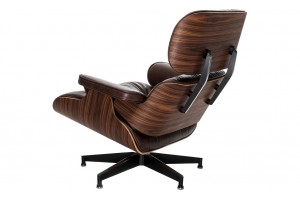 Кресло Eames Style Lounge Chair & Ottoman Premium состаренная кожа