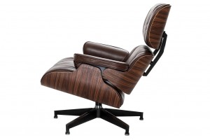 Кресло Eames  Lounge Chair & Ottoman Premium состаренная кожа