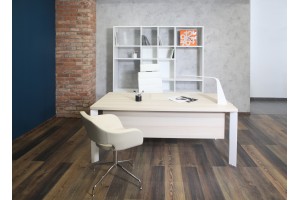Офисный стол Fermo Light 200 см белые опоры