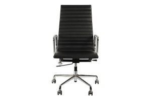 Кресло Eames Style HB Ribbed Office Chair EA 119 черная кожа