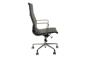 Кресло Eames HB Ribbed Office Chair EA 119 черная кожа Premium EU Version