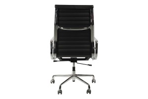 Кресло Eames Style HB Ribbed Office Chair EA 119 черная кожа