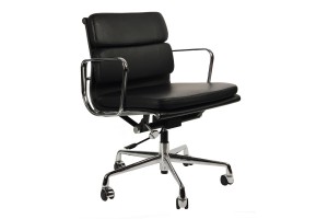 Кресло Eames Style Soft Pad Office Chair EA 217 черная кожа