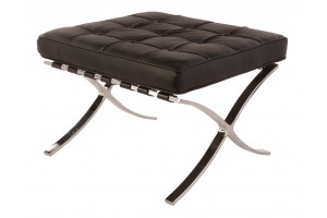 Кресло Barcelona Style Chair & Ottoman черное Кресло Barcelona Style Chair & Ottoman черное
