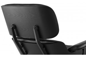 Кресло для отдыха Eames  Lounge Chair & Ottoman Total Black Limited Edition