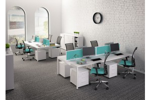 Система офисных столов Nova U Slide  (для нескольких сотрудников)  