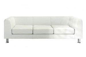 Дизайнерский диван Eva 3-местный бежевая кожа