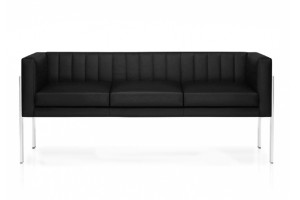 Дизайнерский диван You3 3-местный черная кожа