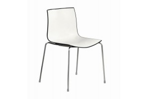 Дизайнерский стул Catifa 46 двухцветный (белый+черный)