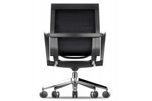 Офисное кресло  Prov LB черная сетка, база хром